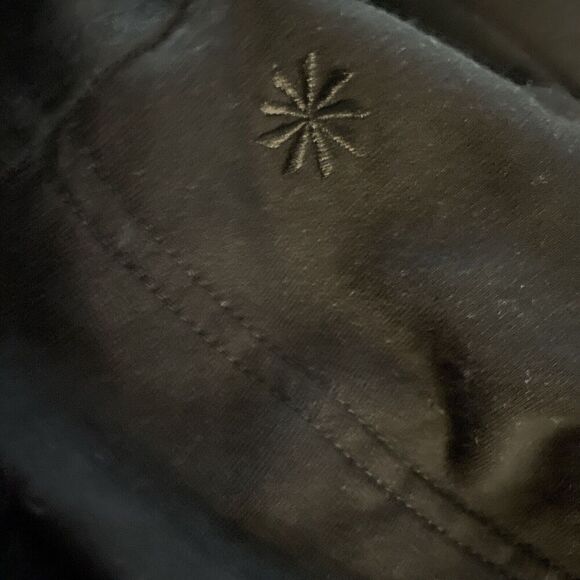 Athleta Allyson Felix Zip Cinch Waist Pullover Sweatshirt Top Fleece Black Small - Picture 5 of 7